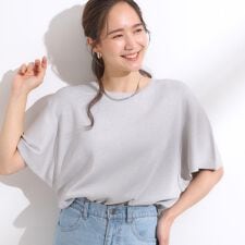 シューラルー(SHOOLARUE)の【ひんやりS-LL】女性らしさ溢れる フレアスリーブニット