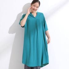 【洗えるS-LL体型カバー】バックレースアップチュニック