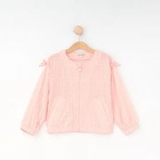 【100-120cm】シアーチェックブルゾン