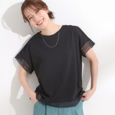 【S-LLひんやり】インせず決まる 楽してきれいなレース付きトップス