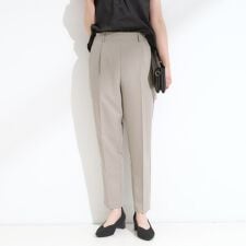 【高レビューSS-LL美脚シルエット】すっきりきれい見え テーパードパンツ