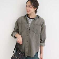 【S-LL】大人のカジュアルコーデに こなれデニムシャツ