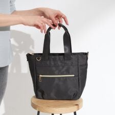 【撥水】フロントファスナーポケットトートバッグ【2WAY】