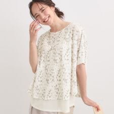 【S-LL体型カバー】インせず着られる レイヤードトップス