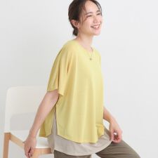 【S-LL体型カバー】インせず着られる レイヤードトップス