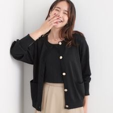 シューラルー(SHOOLARUE)の【洗えるS-LL】大人フェミニン さらっとタッチのニットカーディガン