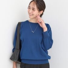 【洗濯機可S-LLアンサンブル可】8分袖で手元を華奢に魅せる さらっとタッチニット