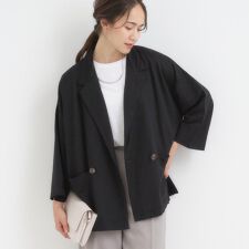 シューラルー(SHOOLARUE)の【S-LLひんやり】さらっとしたタッチが心地よい ダブルブレストジャケット
