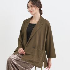 シューラルー(SHOOLARUE)の【S-LLひんやり】さらっとしたタッチが心地よい ダブルブレストジャケット