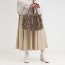 シューラルー(SHOOLARUE)の【2WAY】ストライプファートートバッグ