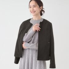 シューラルー(SHOOLARUE)の【S-LL】上品さを纏う やわらか フェイクスエードブルゾン