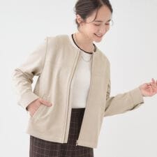 シューラルー(SHOOLARUE)の【S-LL】上品さを纏う やわらか フェイクスエードブルゾン