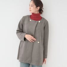 【S-LL】上品さを纏う やわらかフェイクスエード ミドル丈ブルゾン