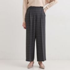 シューラルー(SHOOLARUE)の【着丈選べる】大人のきれいめスタイルに ウールフィール ワイドパンツ