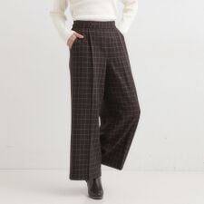 シューラルー(SHOOLARUE)の【着丈選べる】大人のきれいめスタイルに ウールフィール ワイドパンツ