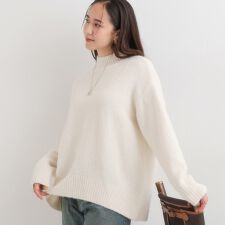 【洗濯機可S-LL】インせず着られる ふわふわハイネックニット
