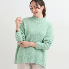 【洗濯機可S-LL】インせず着られる ふわふわハイネックニット