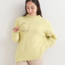 【洗濯機可S-LL】インせず着られる ふわふわハイネックニット