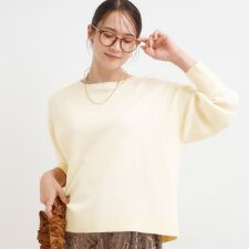 【洗濯機可ちくちくしにくい】大人カジュアルを叶える スウェットライクニット