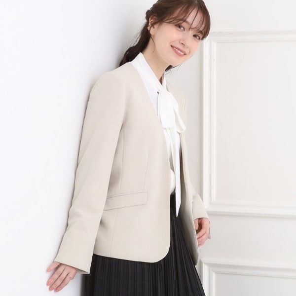 ノーカラージャケット (ブラックフォーマル（礼装・喪服）) の
