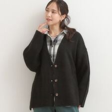 【洗濯機可】ふわっと軽く羽織れる オーバーサイズカーディガン