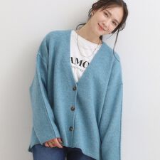 【洗濯機可】ふわっと軽く羽織れる オーバーサイズカーディガン