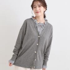 シューラルー(SHOOLARUE)の【洗える】もちもち ミドル丈ニットカーディガン