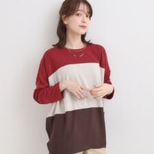 【S-LL】インしないで着られる 3段切り替えトップス