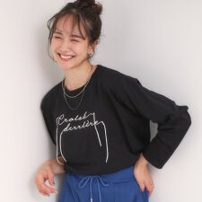 【洗濯機可S-LL】周りと差がつく チェーンステッチロゴロンT