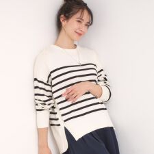 【高レビュー洗濯機可S-LL】ゆるシルエットで体型カバー もちもちコクーンニット