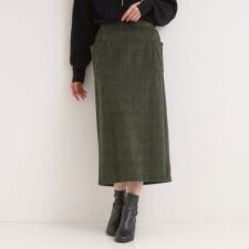 【S-LLあったか】大人レディな着こなしに シャギーチェックスカート
