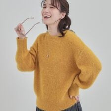 【S-LLゆったり】ふわふわシャギー 大人レディなニット