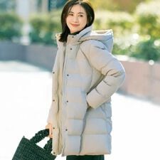 シューラルー(SHOOLARUE)の【洗濯機可S-LL】フェイクファーフード ロングダウン