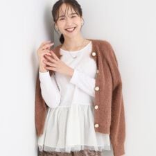 裾フリルレイヤードトップス