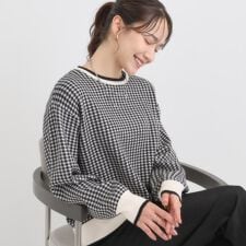 シューラルー(SHOOLARUE)の【洗濯機可S-LL】クラシックなチェック柄が目を惹く 柔らかニット