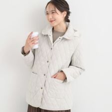 シューラルー(SHOOLARUE)の【撥水フード取り外し可】サッと羽織れる ダイヤ柄キルトジャケット