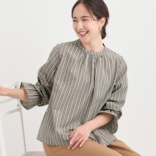 マルチストライプブラウス
