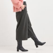 【洗濯機可S-LL】きちんと見えする あったか裏起毛ガウチョパンツ