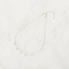 【セレモニー】パヴェ＆パール調ショートネックレス