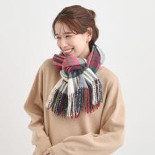 シューラルー(SHOOLARUE)の柄アソートチェックストール