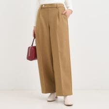 シューラルー(SHOOLARUE)の【着丈選べる】ウールフィール裏起毛ワイドパンツ