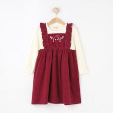 シューラルー(SHOOLARUE)の【100-120cm】コーデュロイドッキングワンピース