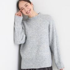 【S-LL】ほんのりラメで華やか ふわふわハイネックニット