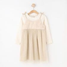 シューラルー(SHOOLARUE)の【100-150cm】ファーチュールドッキングキャミワンピ