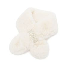 シューラルー(SHOOLARUE)のフェイクパール付きフェイクファーティペット