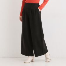 シューラルー(SHOOLARUE)の【着丈選べる】あったかもちもちワイドパンツ