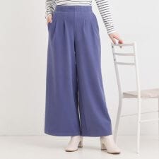 シューラルー(SHOOLARUE)の【着丈選べる】あったかもちもちワイドパンツ