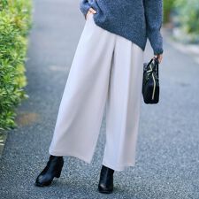 シューラルー(SHOOLARUE)の【着丈選べる】あったかもちもちワイドパンツ