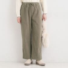 【S-LL洗濯機可裏起毛】あったかコーデュロイ ワイドパンツ