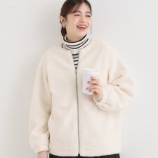 シューラルー(SHOOLARUE)の【洗濯機可S-LL】即サマになる ボアノーカラーブルゾン